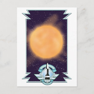  Sci-fi-logo van de jaren '50 Briefkaart