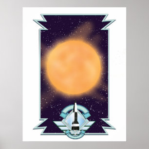 Sci-fi-logo van de jaren '50 Poster