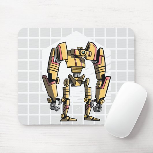 Sci-Fi Mecha Robot Grid Muismat (Met muis)