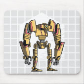 Sci-Fi Mecha Robot Grid Muismat (Voorkant)