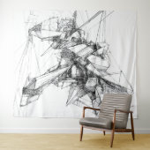 Sci-Fi Mecha Tapisserie murale d'art (En situation (horizontale))