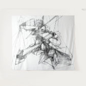 Sci-Fi Mecha Tapisserie murale d'art (Devant (Horizontal))