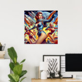  Sci-Fi Meisjes Poster (Thuiskantoor)