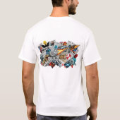 Sci-Fi Movie Collage T-Shirt - Vintage Newspaper   (Dos)