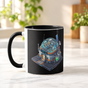Sci-Fi Onderzoekslab Zwart Combo Mok