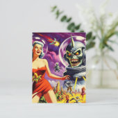 Sci-Fi Pin Up Briefkaart (Staand voorkant)