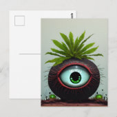 Sci-fi Plant met een oog Briefkaart (Voorkant / Achterkant)