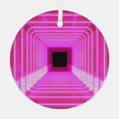 Sci-Fi Retro 3D: Pop Art Illustratie Glas Ornament (Achterkant)