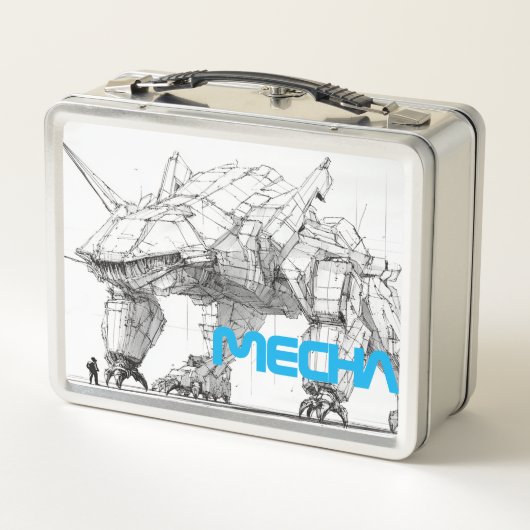 Sci-Fi Robot Monster Metal Lunchbox (Achterkant)