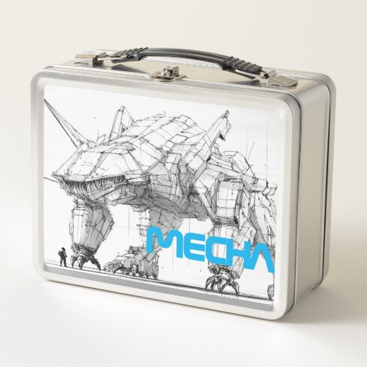 Sci-Fi Robot Monster Metal Lunchbox (Voorkant)