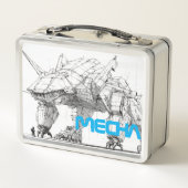 Sci-Fi Robot Monster Metal Lunchbox (Achterkant)