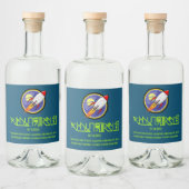 Sci Fi Rocket Ship Likeurfles Etiket (Flessen)