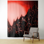 sci-fi rode fantasie futuristisch wandkleed (In situ)