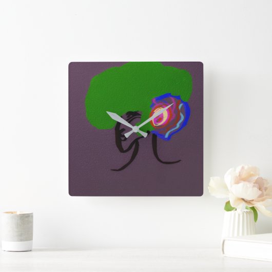 Sci-fi Seashell Creature Vierkante Klok (Huis)