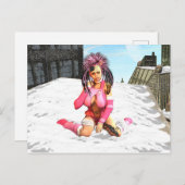 Sci Fi Snow Punk Briefkaart (Voorkant / Achterkant)