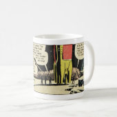  sci-Fi Space Adventure Comics Panel Rocket Koffiemok (Voorkant rechts)