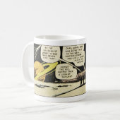  sci-Fi Space Adventure Comics Panel Rocket Koffiemok (Voorkant links)