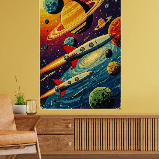  Sci-Fi Space Poster – Cosmic Adventure Des (Woonkamer 2)