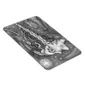 SCI FI SPACE WITCH & COMET CAT HUMORISTISCHE HALLO MAGNEET (Rechterzijde)