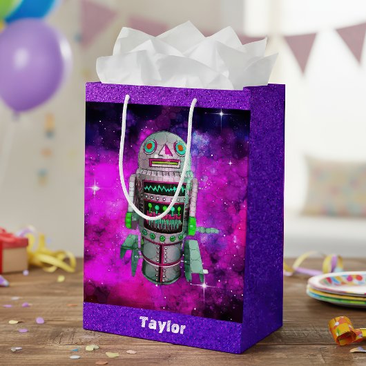 Sci Fi speelgoed Robot paarse Galaxy aangepaste na Medium Cadeauzakje