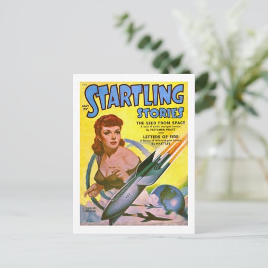 Sci Fi Startling Startling Stories Briefkaart (Staand voorkant)