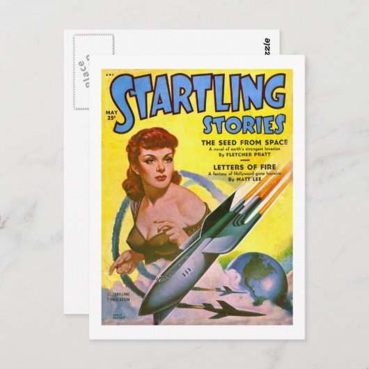 Sci Fi Startling Startling Stories Briefkaart (Voorkant / Achterkant)