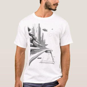 Sci-Fi T-shirt dat het universum doorkruist 01 J F