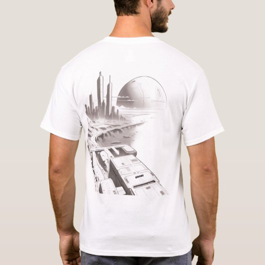 Sci-Fi T-shirt Het universum doorkruisen 01 D Teru (Achterkant)