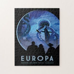 Sci-Fi Travel Ad, Moon Europa Legpuzzel