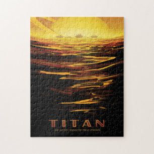Sci-Fi Travel Ad, Moon Titan Legpuzzel