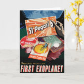 Sci-Fi Travel Ad, Planet 51 Pegasi b Kaart (Gele Bloem)