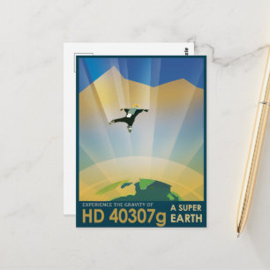 Sci-Fi Travel Ad, Planet HD 40307g Briefkaart