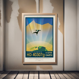 Sci-Fi Travel Ad, Planet HD 40307g Foto Afdruk