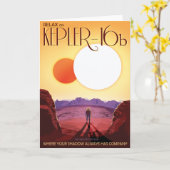 Sci-Fi Travel Ad, Planet Kepler-16b Kaart (Gele Bloem)