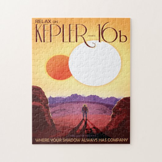 Sci-Fi Travel Ad, Planet Kepler-16b Legpuzzel (Verticaal)