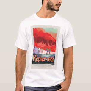 Sci-Fi Travel Ad, Planet Kepler-186f T-shirt