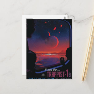 Sci-Fi Travel Ad, Planet Trapist-1e Briefkaart