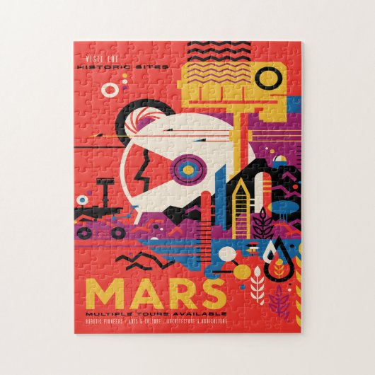 Sci-Fi Travel en Planet Mars Legpuzzel (Verticaal)