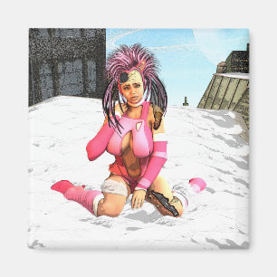 Sci Fi Vrouw Cyborg Magneet