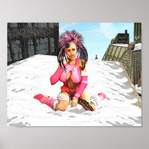 Sci Fi Vrouw Cyborg Poster