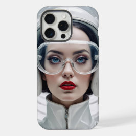 Sci-Fi Vrouw in Retro Futurisme stijl iPhone 15 Pro Max Hoesje