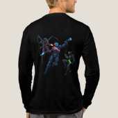 Sci-Fi Warrior vs Aliens | Hyper Anime T-Shirt (Achterkant volledig)