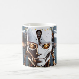 Sci-Fi Witte Goud Android Deus Ex Machina Magische Mok