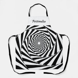 Sci Fi zwarte witte optische illusie Vrouwen koken Schort