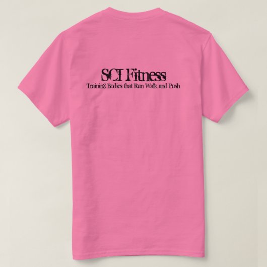 sci fitness training logo 002, Nev... - Gepersonal T-shirt (Design achterkant)