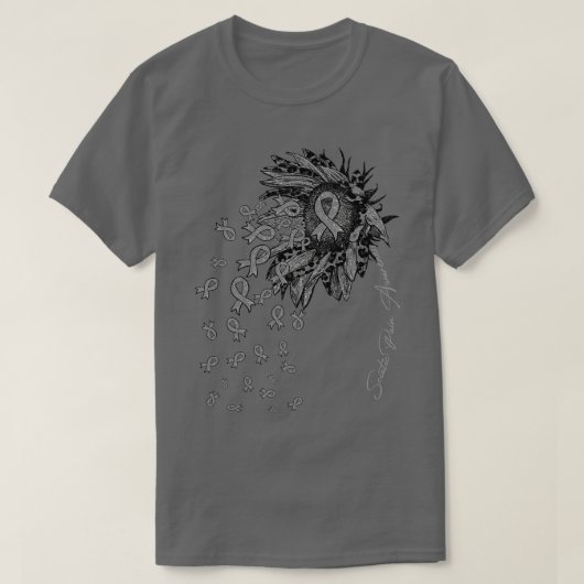 Sciatic Pain Awareness Zonnebloemlint Bloemen fa T-shirt (Design voorkant)