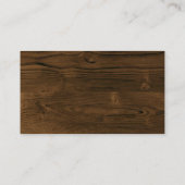 Scie métallique | Carte de visite du panneau de bo (Dos)