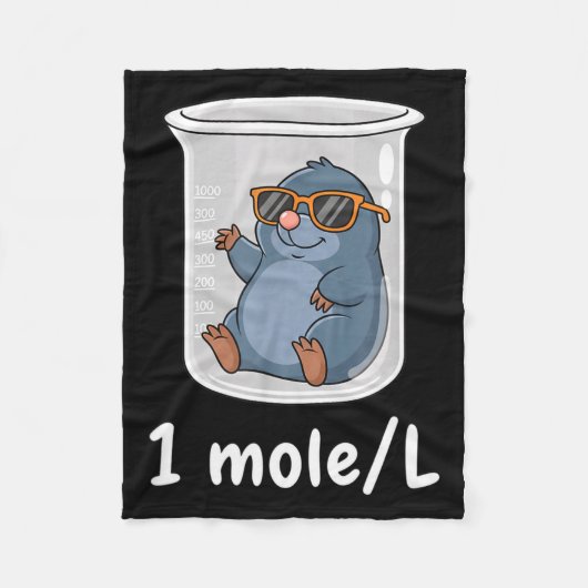 Science &amp; Technology Funny Chemistry 1 Mole L  Fleece Deken (Voorkant)