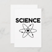 SCIENCE ATOM BEDANKKAART (Voorkant / Achterkant)