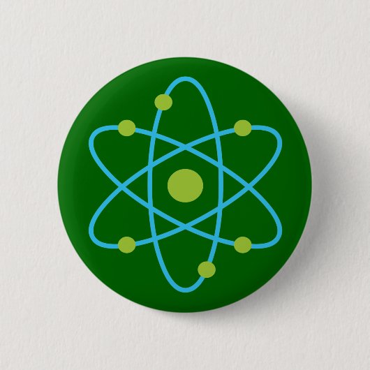Science Atom Ronde Button 5,7 Cm (Voorkant)